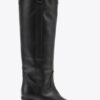 Malibu High Leather Boot Nero