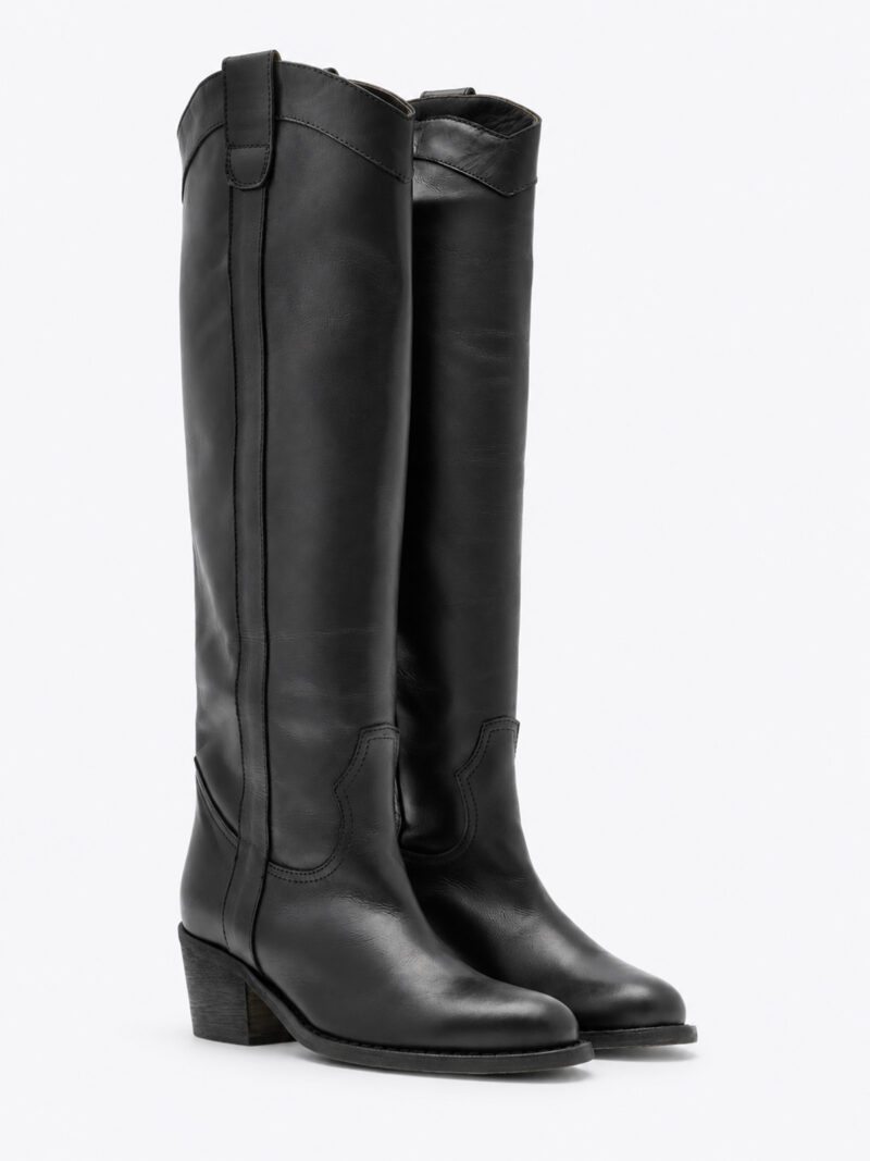 Alternative view of Malibu High Leather Boot Nero