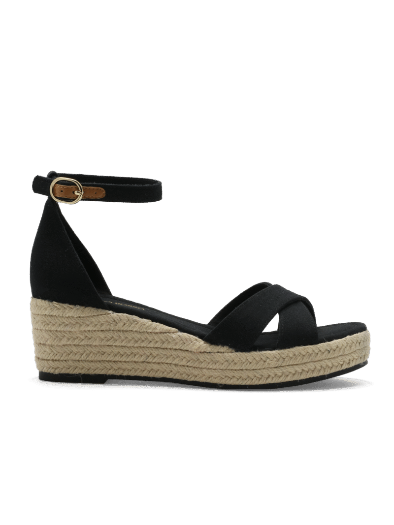 Azra Espadrille Wedge Black