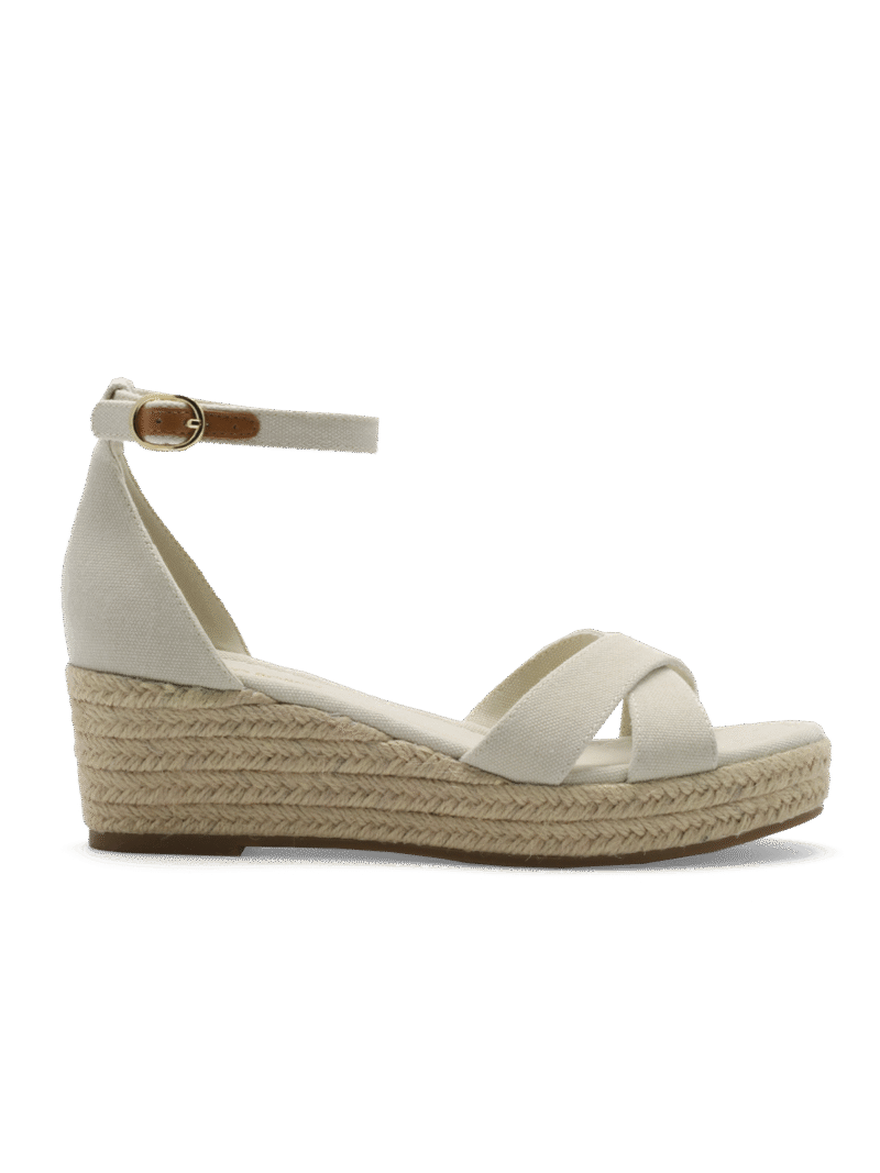 Azra Espadrille Wedge Cream