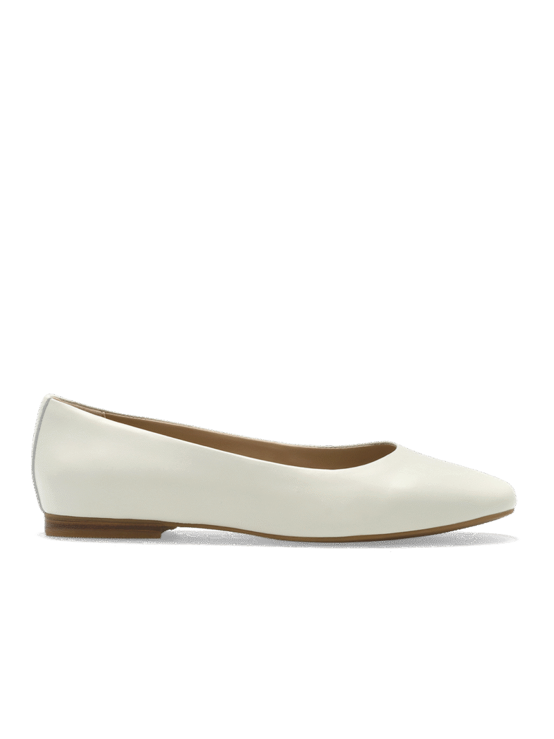 Trieste Ballerina Leather Cream