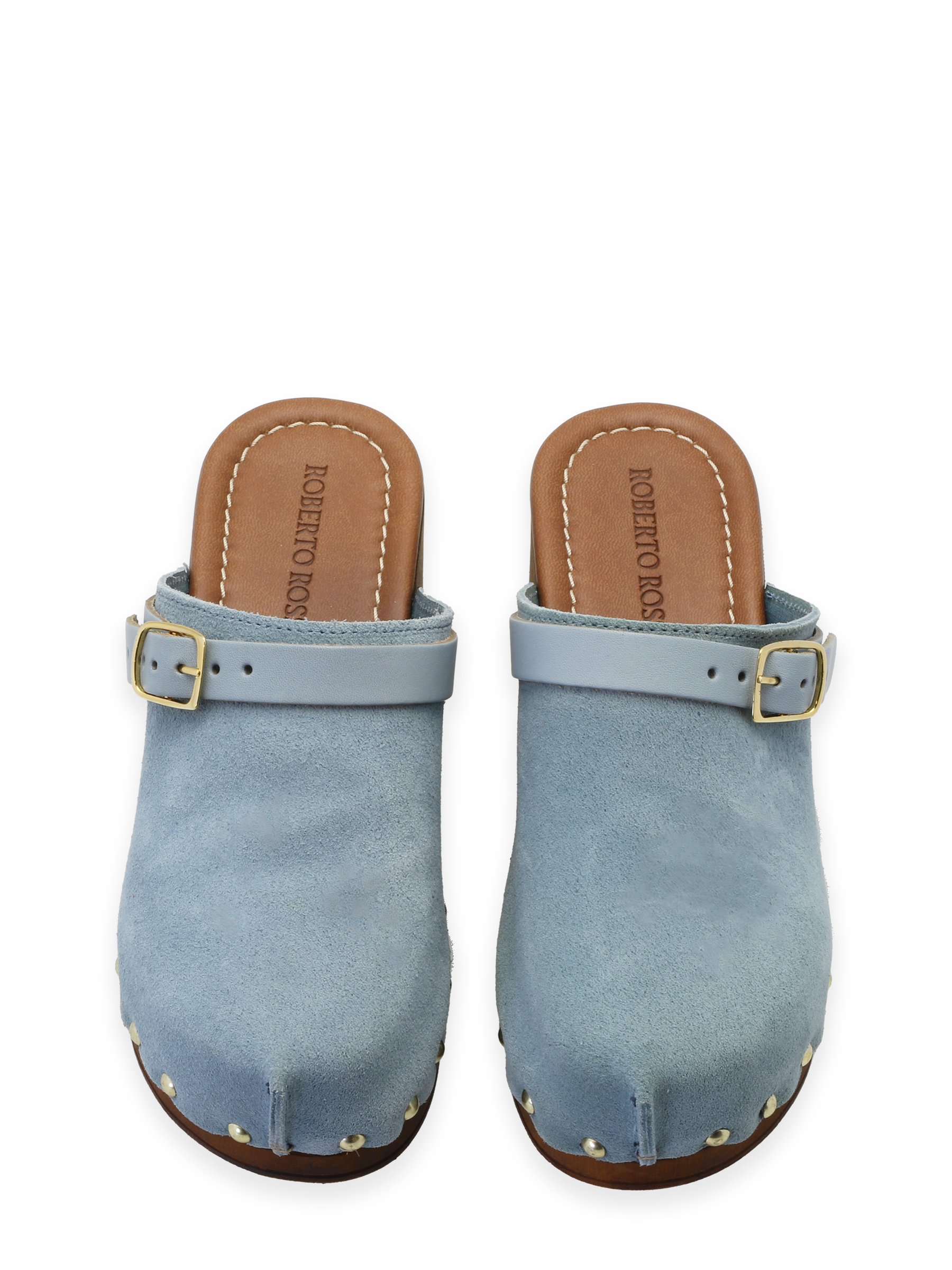 Clogs Suede Leather Lt Blue - Bilde 8