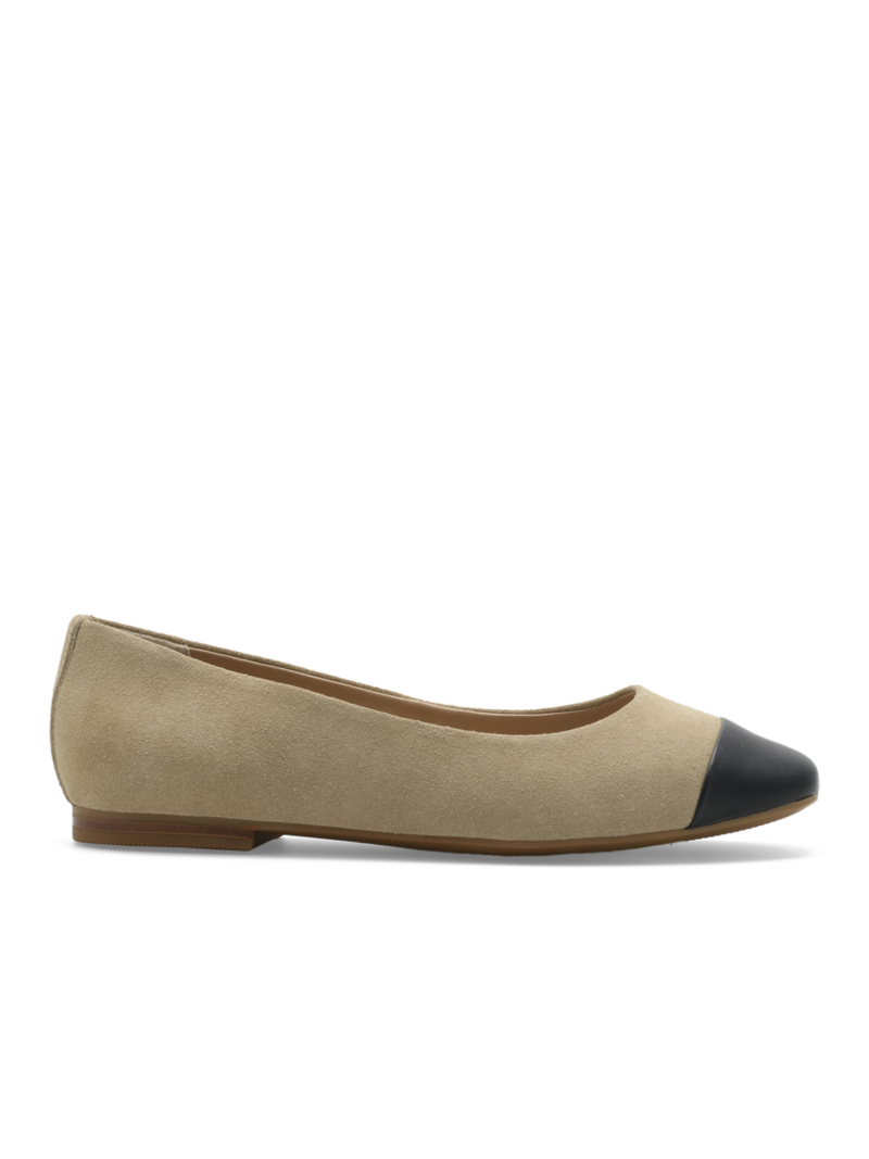 Trieste Ballerina Leather Beige