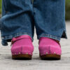 Clogs Suede Leather Fuxia - Bilde 16