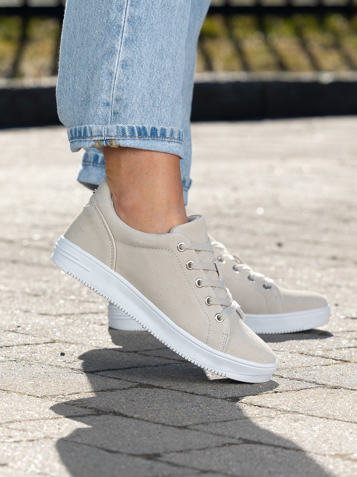 Gorbio Low Sneaker Suede Beige