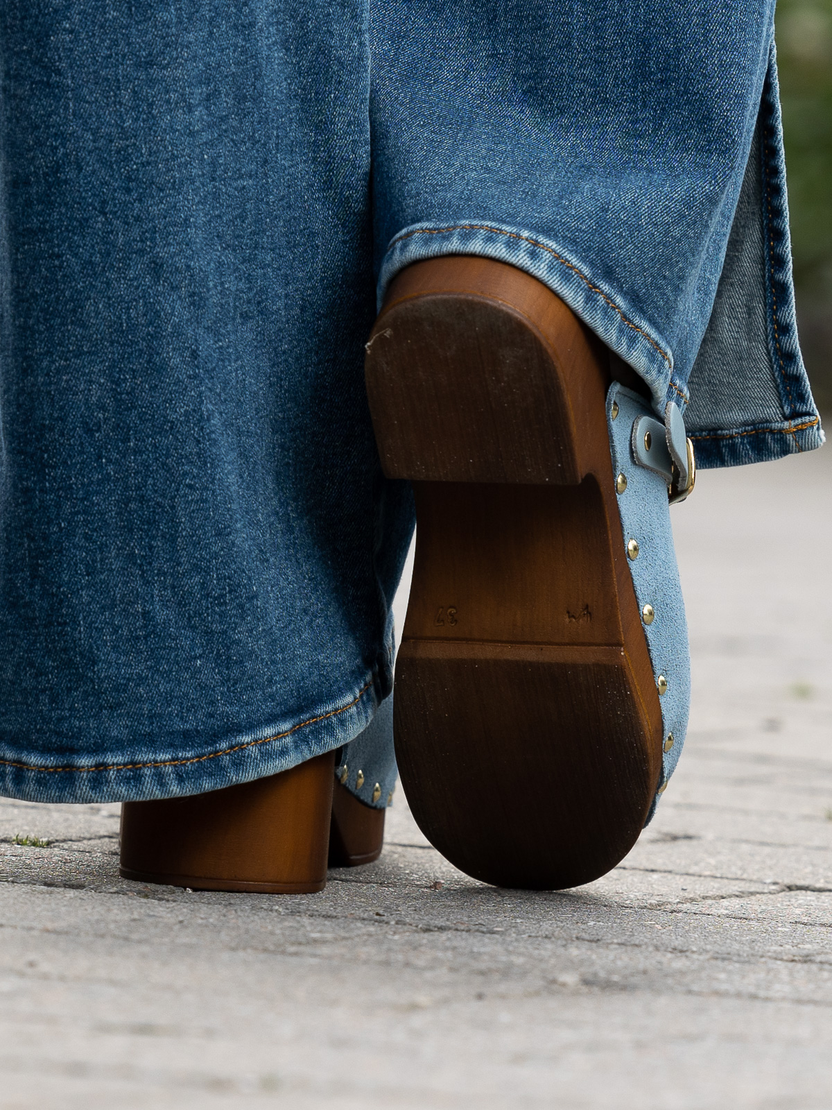 Clogs Suede Leather Lt Blue - Bilde 18