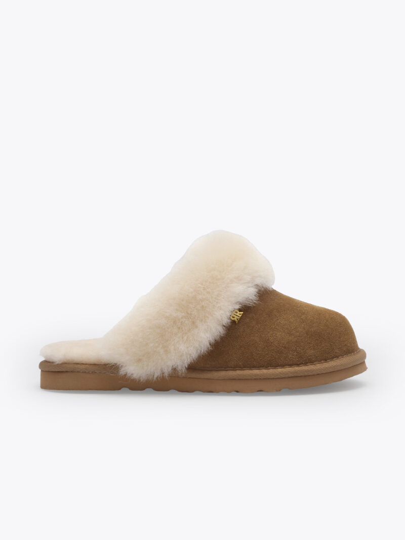 Roberto Rosso Sheepskin slipper - cognac