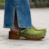 Clogs Suede Leather Green - Bilde 3