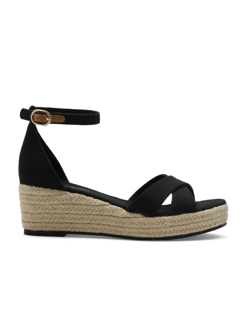 Azra Espadrille Wedge Black