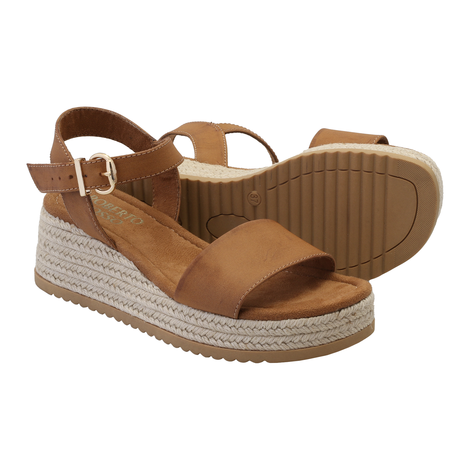 Lili Wedge Cognac - Bilde 9