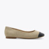 Trieste Ballerina Leather Beige - Bilde 2