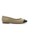 Trieste Ballerina Leather Beige - Bilde 3