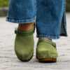 Clogs Suede Leather Green - Bilde 10