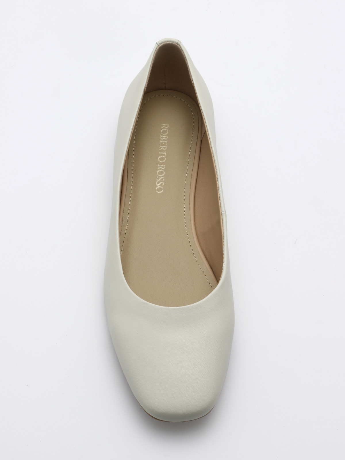 Roberto Rosso Trieste Ballerina Leather - cream - Bilde 4