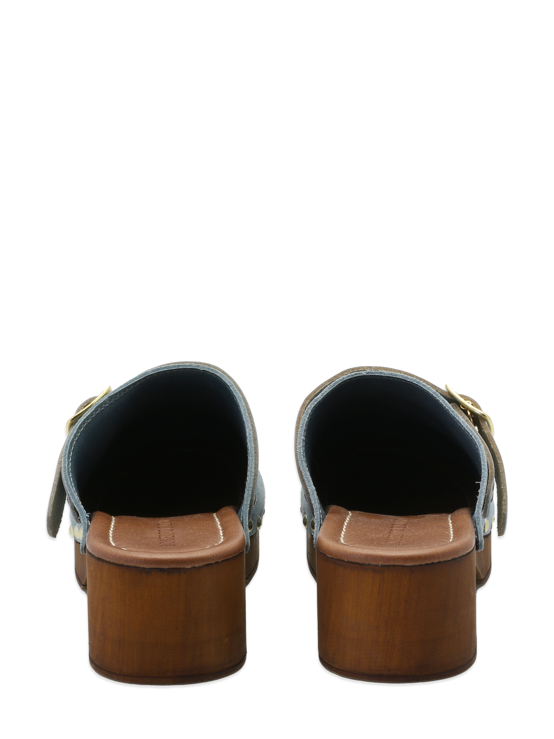 Clogs Suede Leather Lt Blue - Bilde 14