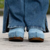 Clogs Suede Leather Lt Blue - Bilde 9