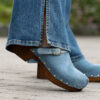 Clogs Suede Leather Lt Blue - Bilde 16