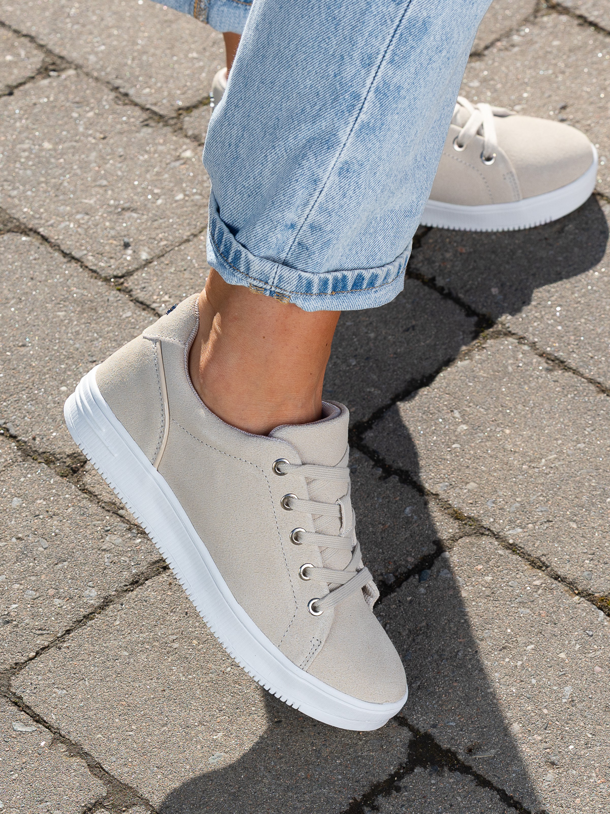 Gorbio Low Sneaker Suede Beige - Bilde 5