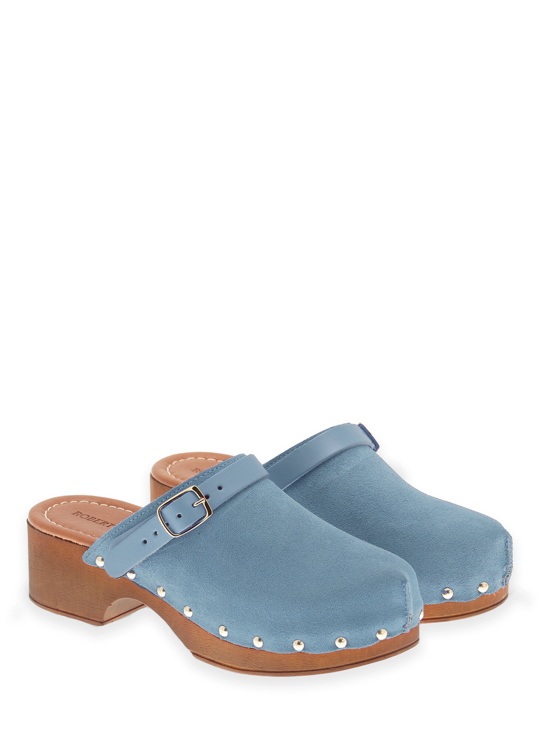 Clogs Suede Leather Lt Blue - Bilde 5