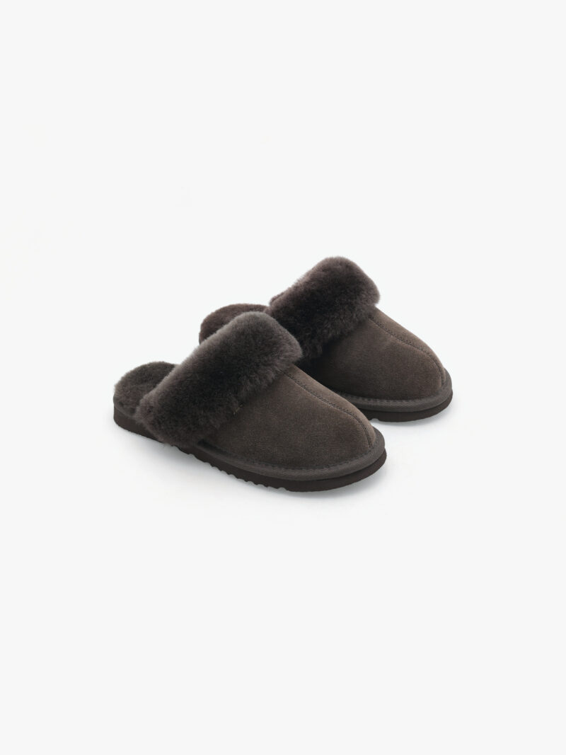 Alternative view of Roberto Rosso Sheepskin slipper - dark-brown