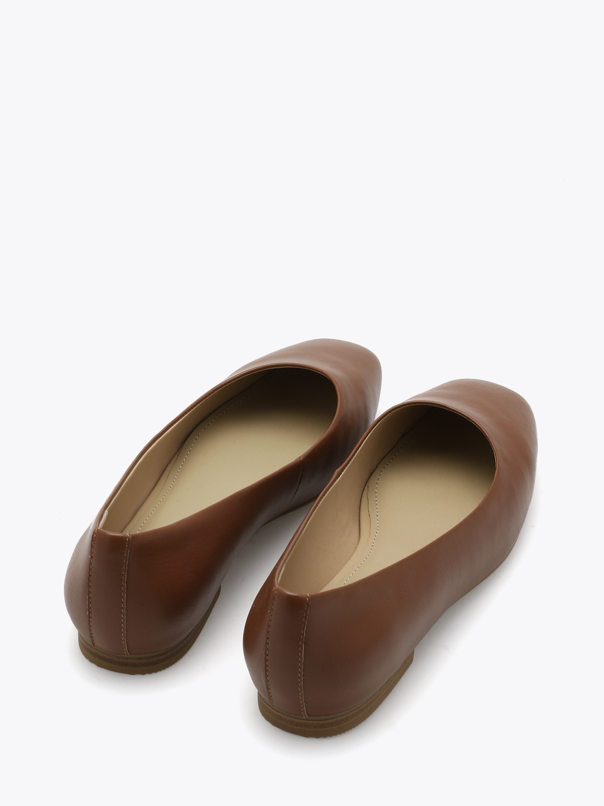Roberto Rosso Trieste Ballerina Leather - cognac - lys såle - Bilde 5