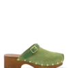 Clogs Suede Leather Green