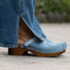 Clogs Suede Leather Lt Blue - Bilde 20