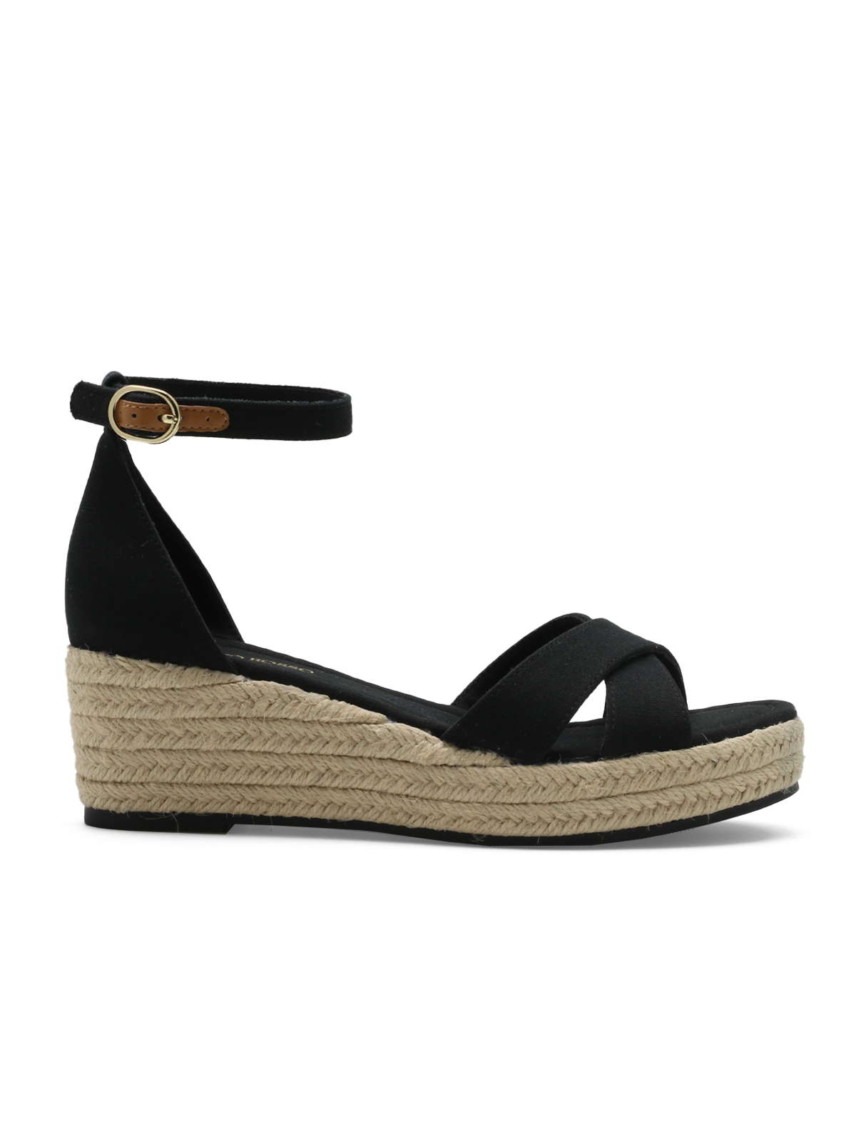 Azra Espadrille Wedge Black - Bilde 3