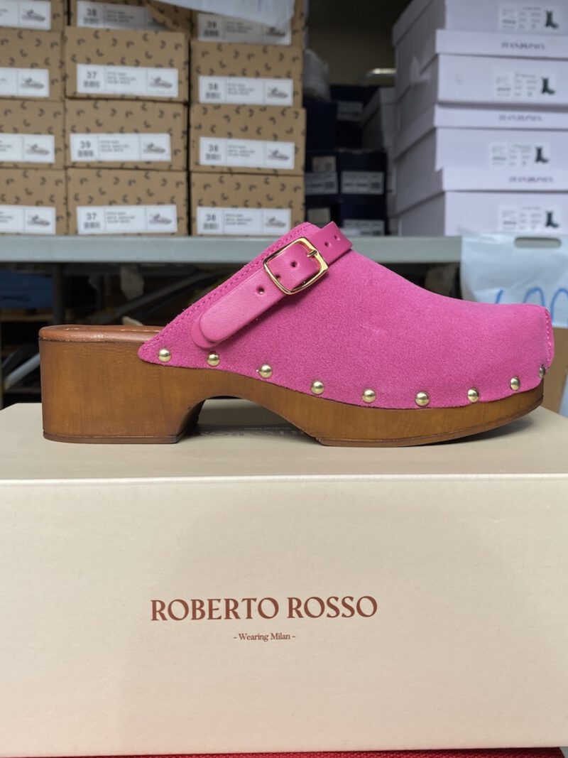 Alternative view of Clogs Suede Leather Fuxia