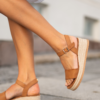 Lili Wedge Cognac - Bilde 7