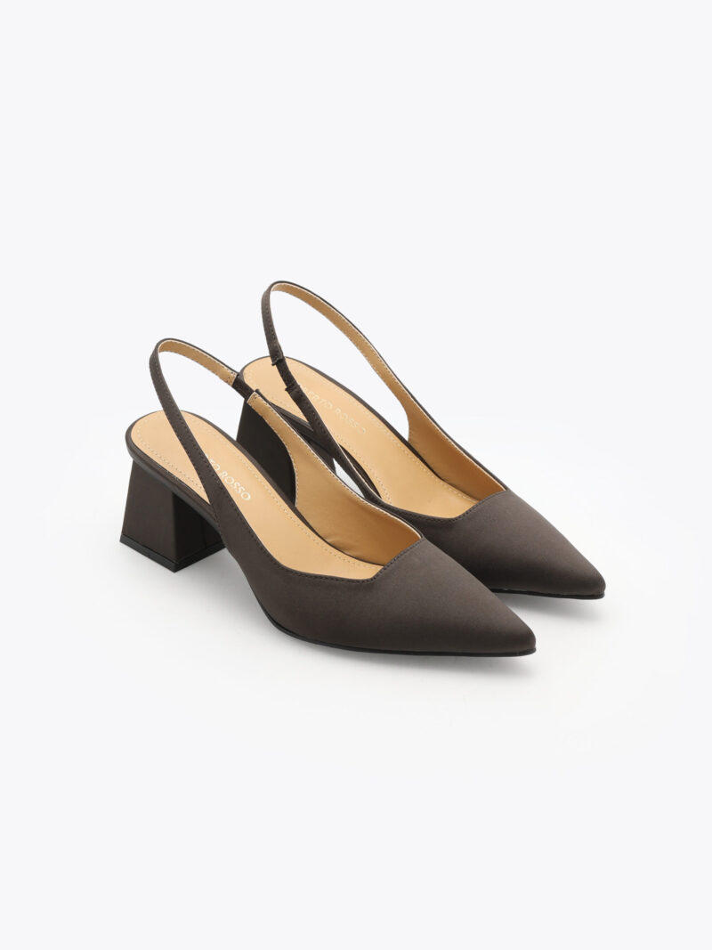Alternative view of Pia Slingback Satin Coffee
