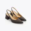 Pia Slingback Satin Coffee - Bilde 6