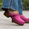 Clogs Suede Leather Fuxia - Bilde 2