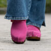 Clogs Suede Leather Fuxia - Bilde 12