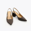 Pia Slingback Satin Coffee - Bilde 8