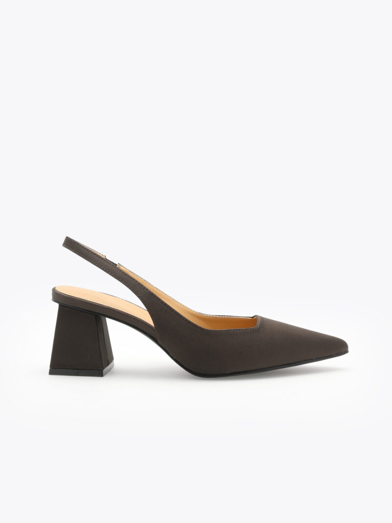 Pia Slingback Satin Coffee