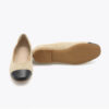 Trieste Ballerina Leather Beige - Bilde 5