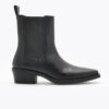 Mira Leather Boot - black